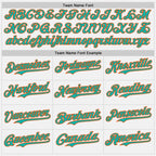 Custom White Aqua Pinstripe Orange Authentic Two Tone Baseball Jersey