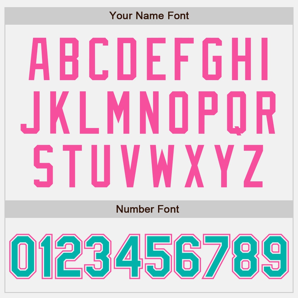 Custom White Aqua Pinstripe Pink Authentic Two Tone Baseball Jersey