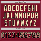 Custom Crimson Black Pinstripe Cream Authentic Two Tone Baseball Jersey