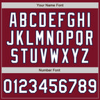 Custom Crimson Navy Pinstripe White Authentic Two Tone Baseball Jersey