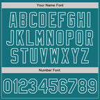 Custom Teal White Pinstripe White Authentic Two Tone Baseball Jersey