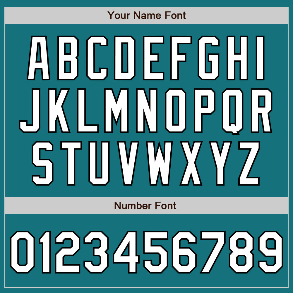 Custom Teal Black Pinstripe White Authentic Two Tone Baseball Jersey