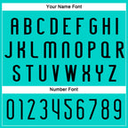 Custom Aqua Black Abstract Fragment Art Sublimation Volleyball Uniform Jersey