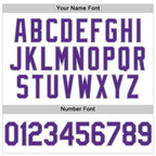 Custom White Purple-Gray Authentic Throwback Baseball Jersey