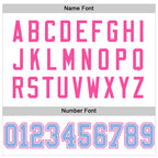 Custom White Light Blue-Pink Mesh Authentic Football Jersey