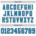 Custom White Teal-Purple Mesh Authentic Football Jersey