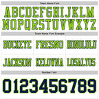 Custom White Navy-Neon Green Authentic Football Jersey