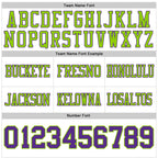 Custom White Purple-Neon Green Authentic Football Jersey