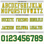 Custom White Kelly Green-Gold Authentic Football Jersey