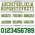 Custom White Kelly Green-Old Gold Authentic Football Jersey