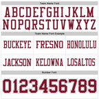 Custom White Crimson-Gray Authentic Football Jersey