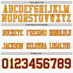 Custom White Crimson-Gold Authentic Football Jersey