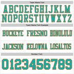 Custom White Aqua-Orange Authentic Football Jersey