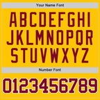 Custom Yellow Maroon-White Authentic Basketball Jersey
