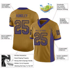Custom Old Gold Purple-Black Drift Fashion Football Jersey