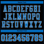 Custom Black Panther Blue-White Mesh Authentic Football Jersey