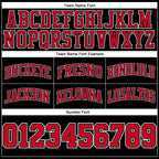 Custom Black Red Pinstripe Red-White Authentic Basketball Shorts