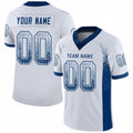 Custom White Royal Drift Fashion Football Jersey