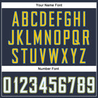 Custom Navy White-Powder Blue Mesh Authentic Throwback Football Jersey