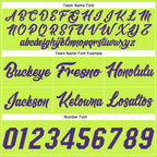 Custom Neon Green Purple-White Authentic Throwback Basketball Shorts