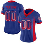 Custom Royal Scarlet-White Drift Fashion Football Jersey