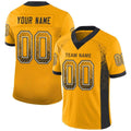 Custom Gold Black-White Drift Fashion Football Jersey