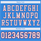 Custom Powder Blue White-Red Mesh Authentic Football Jersey