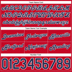 Custom Red White Pinstripe Navy-White Authentic Basketball Shorts