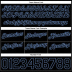 Custom White Black-Light Blue Authentic Throwback Split Fashion Basketball Shorts