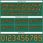 Custom White Old Gold-Kelly Green Authentic Throwback Split Fashion Basketball Shorts