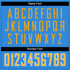 Custom Powder Blue Gold-White Split Fashion Football Jersey