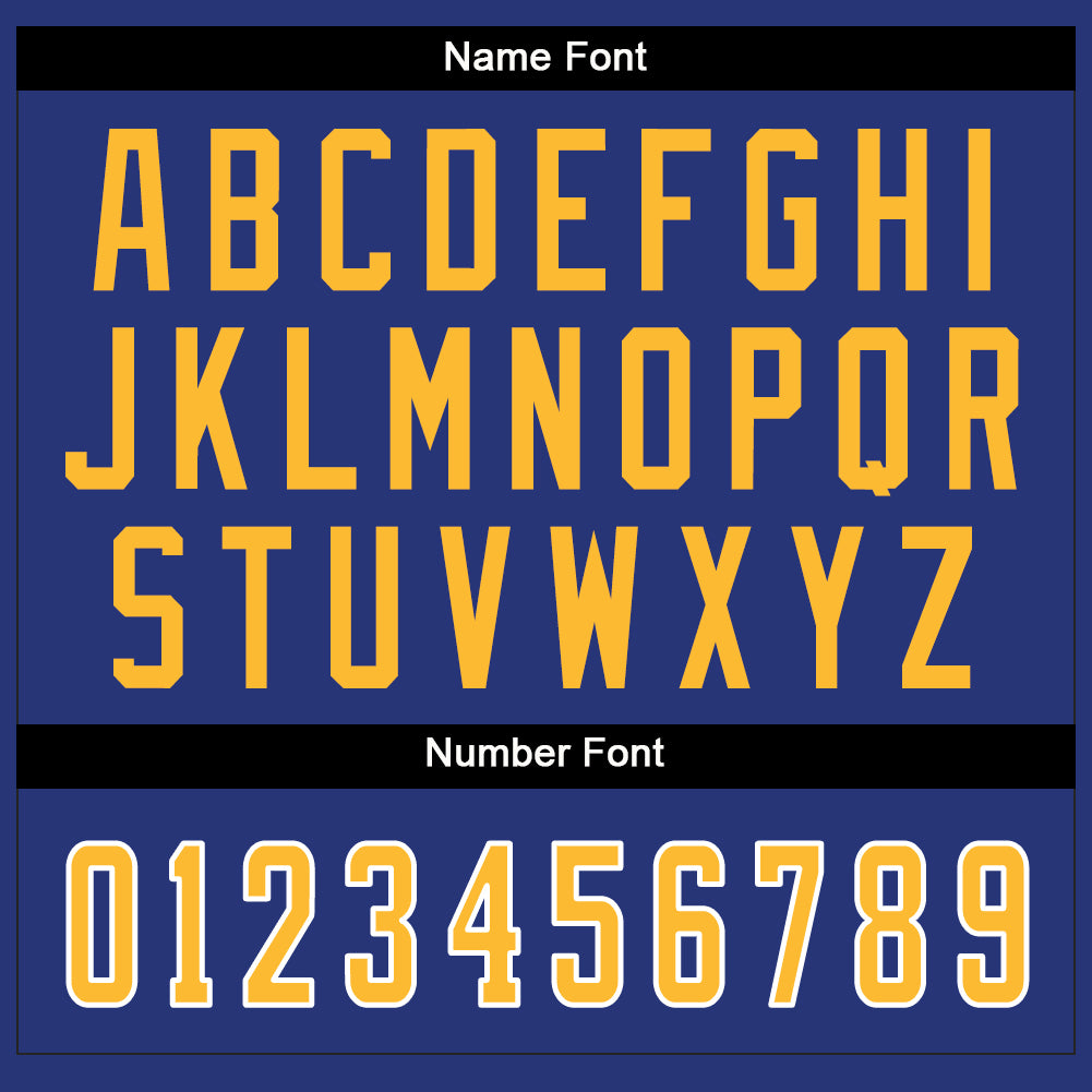 Custom Royal Gold-White Split Fashion Football Jersey