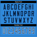 Custom Powder Blue Navy-White Split Fashion Football Jersey