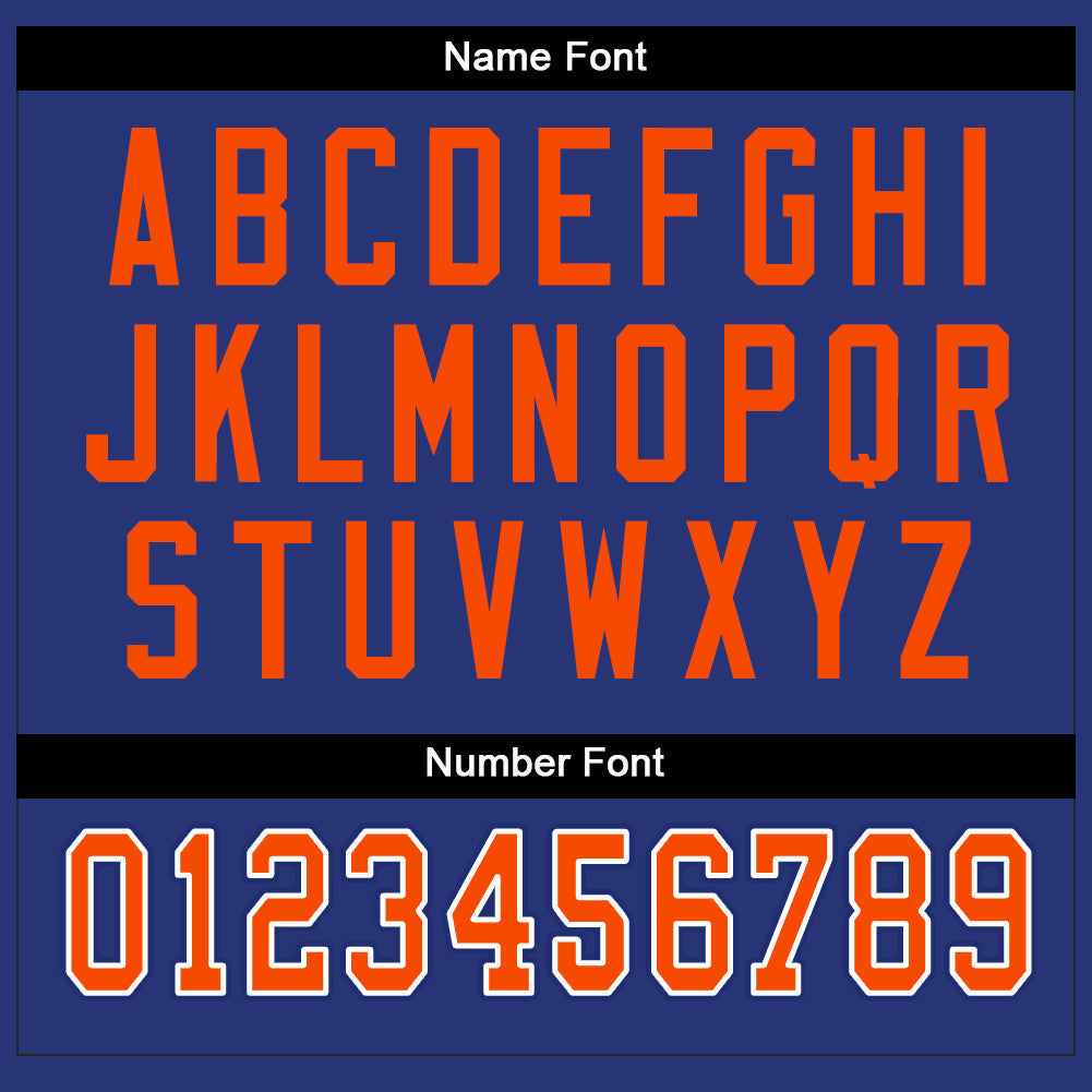 Custom Royal Orange-White Split Fashion Football Jersey