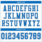 Custom White Panther Blue-Light Gray Mesh Authentic Football Jersey